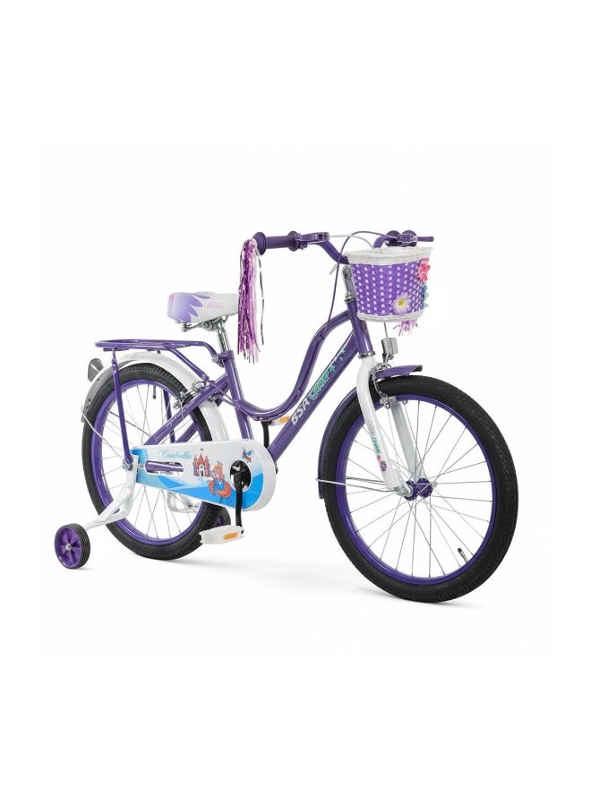 دراجة TI Bicycle Ryders Flora مقاس 20 بوصة - دراجة أطفال مزودة بعجلات مساعدة - بنفسجي - Image 1
